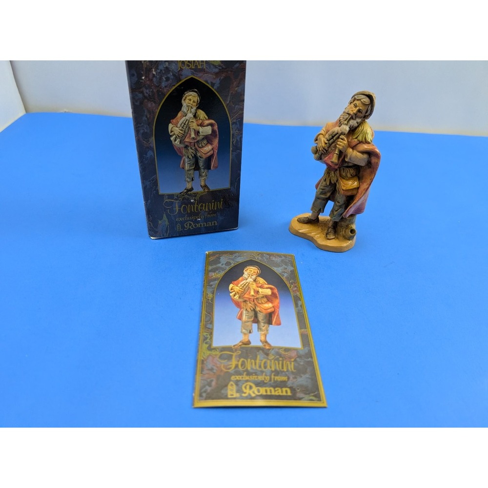 Fontanini Josiah Musician Figurine Christmas Nativity 5" Hand Painted Polymer